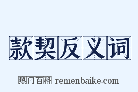 款契反义词是什么意思的图片